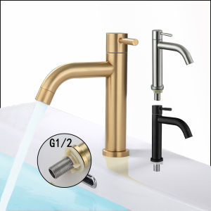 SUS304 single cold basin faucet bathroom washbasin table basin toilet faucet wholesale