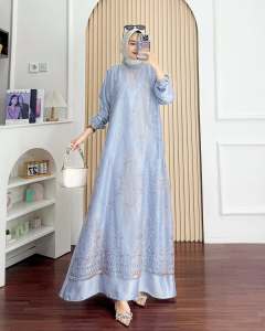 Gamis Brokat Terbaru 2025 Mewah / Ameella Dress Kondangan Wanita Elegan Brokat / Gamis Burgundy Terbaru 2025 Viral