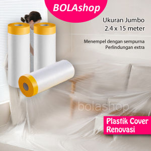 Plastik Renovasi Penutup Furniture Cover Mobil Dengan Perekat | Covering Film Masking Tape