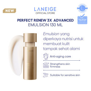 LANEIGE Perfect Renew 3X Emulsion 130 ml - Emulsi Anti Aging dengan Tekstur Lotion Menutrisi Lembut dan Kenyal
