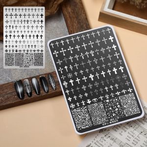 Nailite Nail Art Templates Stamping Plate DIY Nail Design Printing Tool Flower Animal Lace