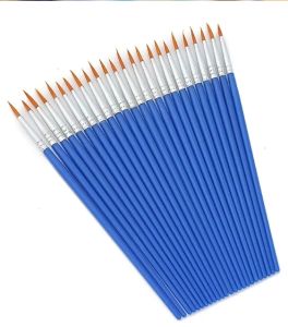 100pcs Small Flat Paint Brushes Nylon Hair Paint Brushes Kids Watercolor Paint Brushes Draw Brushes