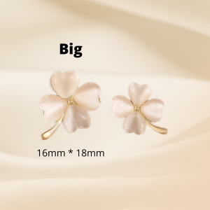 [mimiraco] Four-leaf Clover Imitation Opal Brooch Korean-Style Cute Four-Leaf Clover Brooch Small Opal Brooch Pin Hijab Pin Scarf 四叶草小胸针