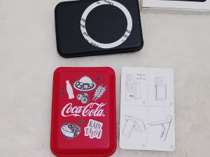 Coca Cola Set of Black and Red Phone Magnet Card Holder Case Limited Edition Bangus Festival