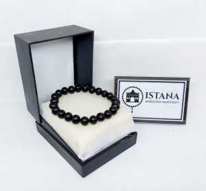gelang kayu galih kelor hitam bulat size 8mm