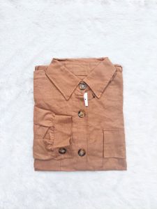 SJM KEMEJA KANTONG DUA 2 TERBARU BAHAN KATUN LINEN PREMIUM KUALITAS IMPORT LENGAN PANJANG JILBABERS MUSLIMAH KEKINIAN 616