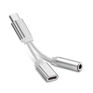 TZD62 Headphones Adapter Accessories Digital Cables 3.5mm Jack Aux Cable 2 In 1 Audio Cables Type-C To 3.5mm Connector Type C To 3.5 mm Adapter Usb C Cable