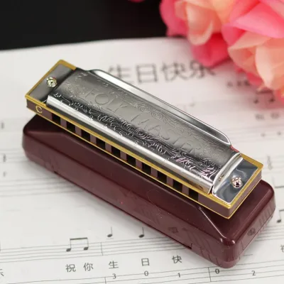 Suzuki 1072-C Folkmaster Standard 10-Hole Diatonic Harmonica Key of C 20 Tone for Beginner Student
