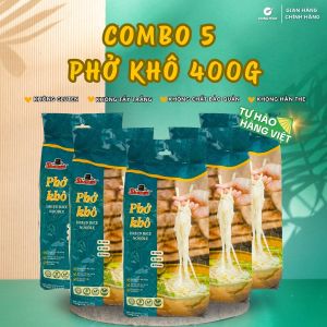 COMBO 5 Phở khô Shammi túi 400g (phở khô Việt Nam hàng xuất khẩu)