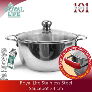 Royal Life Stainless Saucepot 24 cm / Panci Masak 54 Liter