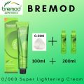 Bremod New Color 0/000 Super Lightening Cream 100ml Lifts up to Level 8 White Dust Hair Color Dye. 