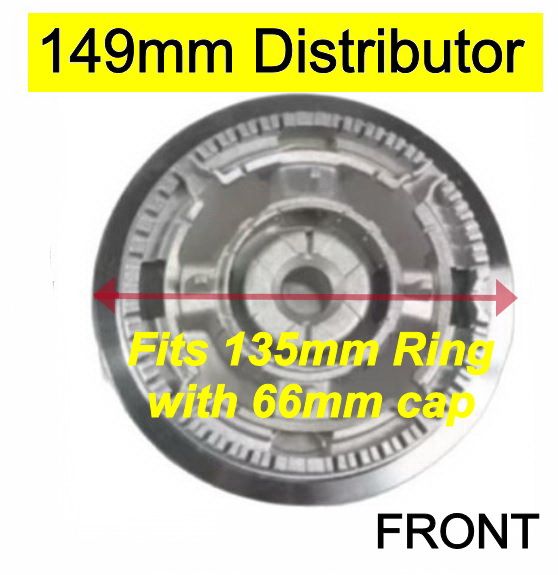 Replacement Gas Stove Parts 66mm Burner Cap + 135mm Ring High Heat Resistant Aluminum