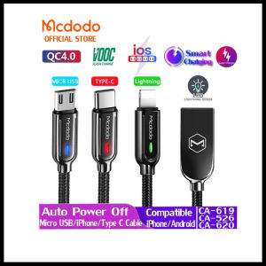 MCDODO Cable Auto Disconnect 65w Fast Charging USB Cable iPhone /Type-C /Micro Compatible for /IP/IPhon/xiaomi huawei