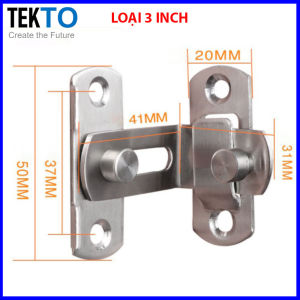 Then Chốt Cài Cửa K02 Chốt Khóa Cài Cửa Góc Vuông 90 Độ Bằng Thép Không Gỉ - 002