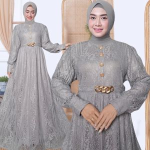 Gamis Janela Brukat Plus Size Warna-Warni Bahan Brokat Ukuran XL