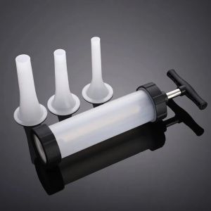 【READY STOCK】Meat Fillers Machine Sausage Maker Stuffer Push Manual Press 3 Nozzles Funnel Sausage Stuffing Machine