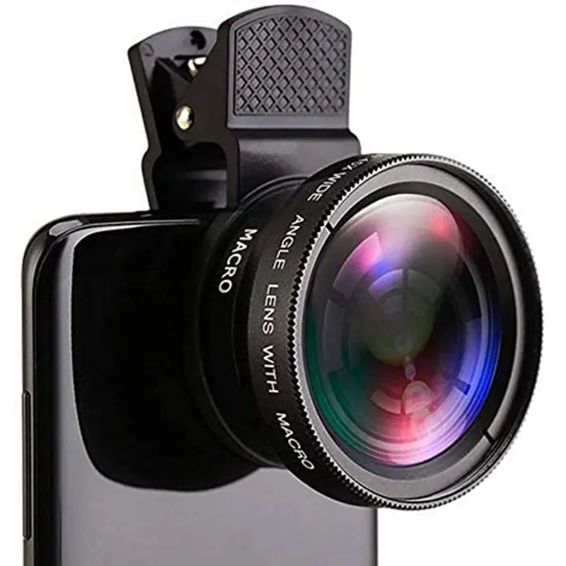 Fish Eye Phone Lens, Phone with HD Camera Lens Macro Clip Lens Wide  Angle Lens Lens for Camera