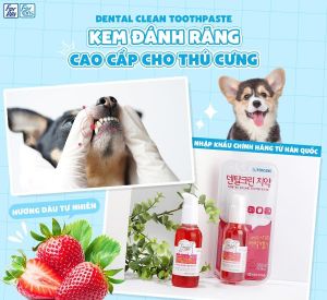 Kem đánh răng dinh dưỡng hương dâu chó mèo Forcans - Dental Clean Toothpaste - T3 PETS SHOP