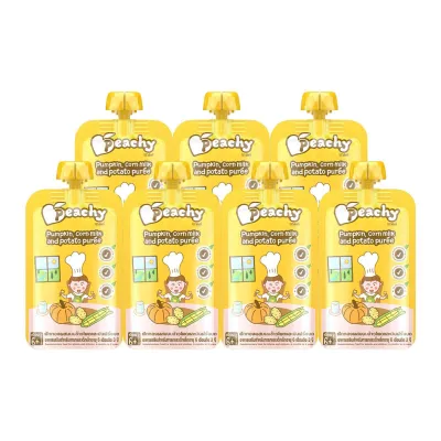 Peachy Baby Food Purees/Smoothies 6M+/1Y+ (7 x 100G/110G) (Halal)