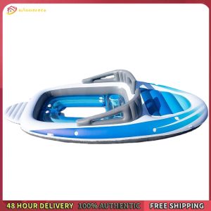 Heavy-Duty PVC 6-Person Inflatable Water Raft for Water Sports Family Fun and River Expeditions