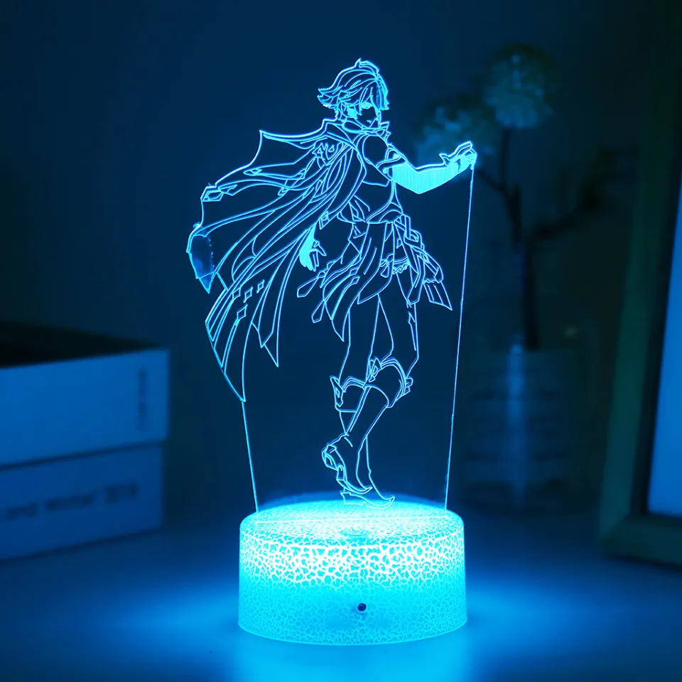 Genshin Impact Alhaitham 3D Led Night Light For Kid Bedroom Anime