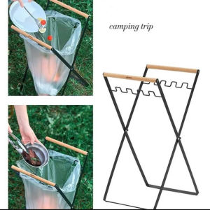 ที่แขวนถุงสำหรับทิ้งขยะ​ที่แขวนถุงขยะ ที่แขวนถุงขยะ แคมป์ปิ้ง ขาแขวนถุงขยะ พับเก็บได้ ถังขยะพับได้ ถังขยะพกพา