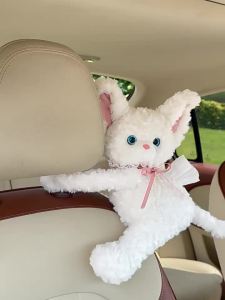 Cute Long-Arm Cat Plush Hanging Car Tissue – Premium Soft Large Capacity 1Pc – Auto Interior Decor