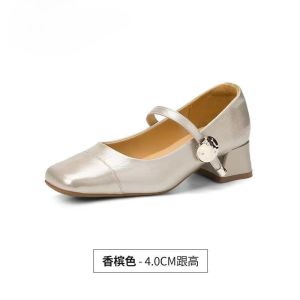 Free Shipping 2026 Spring New Collection: WomenS Light Luxury Flat Shoes With A Single Strap Shallow Mouth Color-Block Design And A Chic Minimalist Style