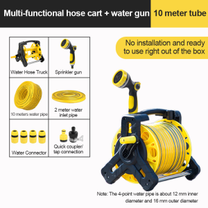 【Bestseller】Garden hose reel cart set High Pressure Car Washing Water And Water Pipe Hose Home Set Car Water Gun Tool and Garden sprinkler
