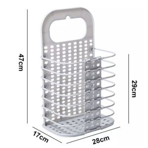MH Laundry Foldable Clothes Hamper Basket Bathroom Toilet Toy Storage Bucket Washing Hamper Basket Foldable Rack