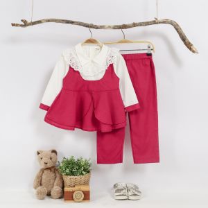 Little Esquina AERA Dress Setelan one set anak perempuan 1-8 tahun Le 2132