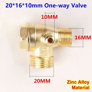 MINIYX 1Pcs Zinc Alloy Brass Air Compressor Check Valve 20x16x10mm 3-Port Valve Connector Male Thread Air Compressor Connector for Air Compressor