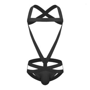 Mens Cotton Jockstrap Leotard Underwear Jumpsuits Wrestling Singlet Bodysuit
