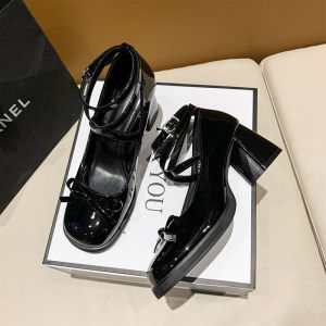 Size 35-41 Mary Jane Chunky Heels New Versatile Womens Shoes Square Toe French Vintage High Heels