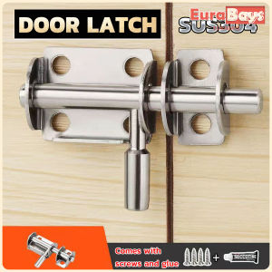 E.B. Stainless Steel Door Latch Solid Sliding Bolts Latch Hasp Home Hardware Gate Safety Door Lock
