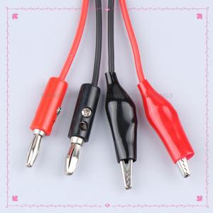 ซื้อ 1 ชิ้นลด 10 บาท สายเคเบิลสำหรับทดสอบยาว1ชิ้นยาว100ซม. ปลายกล้วยคู่ต่อกับคลิปจระเข้อุปกรณ์ DIY