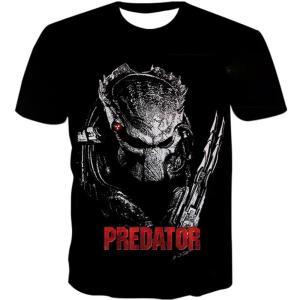 [Local Stock] HBESTY Halloween Christmas Creative Horror Design Predator 3D Printing Mens T-shirt Summer Fashion Leisure Cool Personality Street Style Short Sleeve Tees