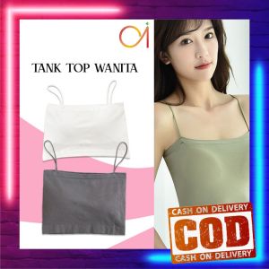 AI-P263 Basic Tanktop Sleeveless Top Tengtop Fashion / Tank Top Crop Tali Spagheti Tanpa Lengan