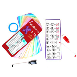 Full set of multiplication mnemonic table cards double sided erasable addition subtraction multiplication and division mnemonic math charts 9-9 multiplication table recitation
