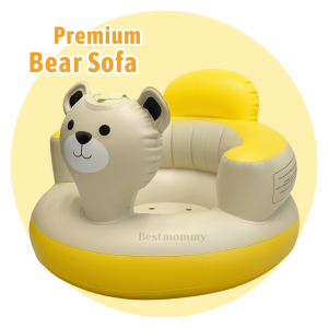 BESTMOMMY Inflatable Portable Kids Bear Sofa Baby Chair With Air Pump For Baby Seat Training