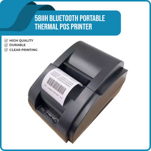 Thermal Receipt Printer OFFICOM 58IIH Bluetooth USB - POS Thermal Printer with 5 Receipt Paper 58mm