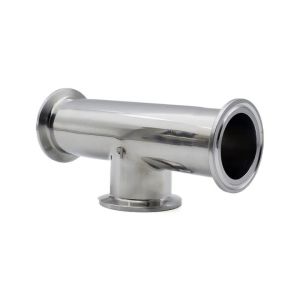 Tri Clamp Sanitary Low Neck Short End Tee 304 Corrosion-Resistant Food Grade for 1.5"-4" OD 50.5-119mm Homebrew Food Processing