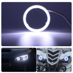【Local Delivery+COD】Car & Motorcycle COB LED Angel Eyes Halo Ring Light – 60mm Multi-Color Bright Indicator Light for Headlight Retrofit – 12-24V – Constant IC Driver – Pang-ilaw sa Mata ng Sasakyan