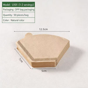 【In stock】300pcs coffee filter paper hand punch Cone Shape American coffee machine filter paper Size V01 V02 Wood Pulp For Coffee Hand-poured Coffee Filter Drip Fan＆Round Aeropress Filter Pour Over Filter
