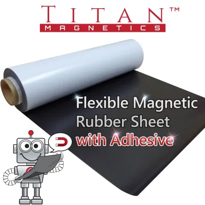 Flexible Magnetic Sheet with Adhesive 0.4mm Thick 90cm x 1meter Soft Magnets Fridge Magnet Poster Magnetic