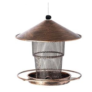 DGFDF Iron Automatic Bird Feeder Retractable Hanging Hummingbird Feeder Multifunctional Decorative Bird Food Container Outdoor Garden Decor