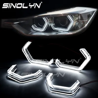 Sinolyn Angel EyesสำหรับBMW E90 E60 E61 E46 F30 F31 F32 F34 F80 F82 F83 M2ไฟหน้าConcept M4 iconic DTM DRLไฟรถอุปกรณ์เสริมปรับแต่งอุปกรณ์เสริม