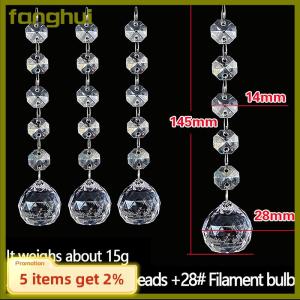 fanghui 10pcs Acrylic Pha lê hạt Mặt Dây chuyền vòng hoa đèn chùm treo bên trang trí đám cưới Bảng centerpieces Rèm DIY