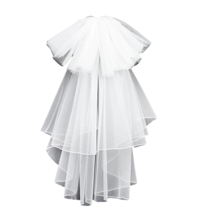 ที่คาดผมสำหรับเจ้าสาวติดโบว์เครื่องประดับผมสำหรับผ้าคลุมหน้าสองชั้นผ้าคลุมหน้าเจ้าสาวละเอียดอ่อนสำหรับปาร์ตี้สละโสด