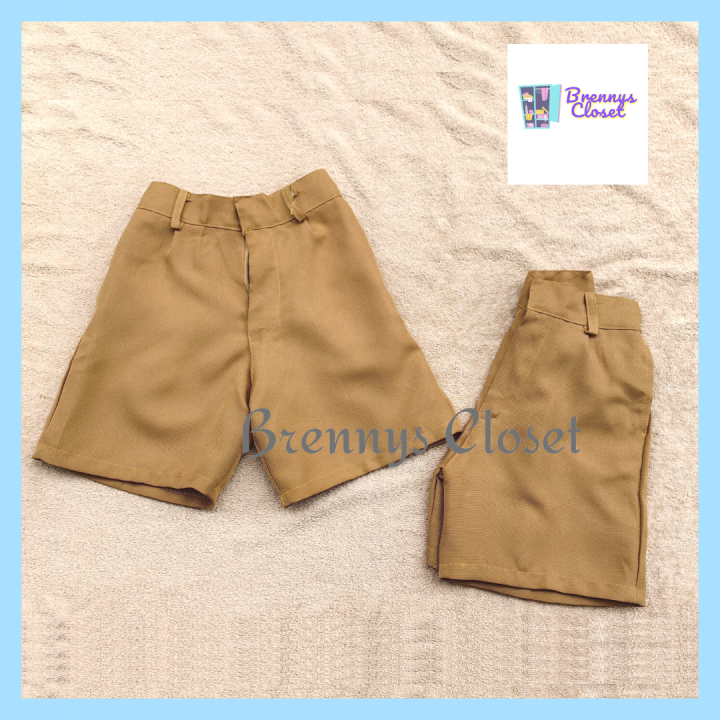 Brennys Closet Brown Khaki Elementary School Shorts for Boys Pre